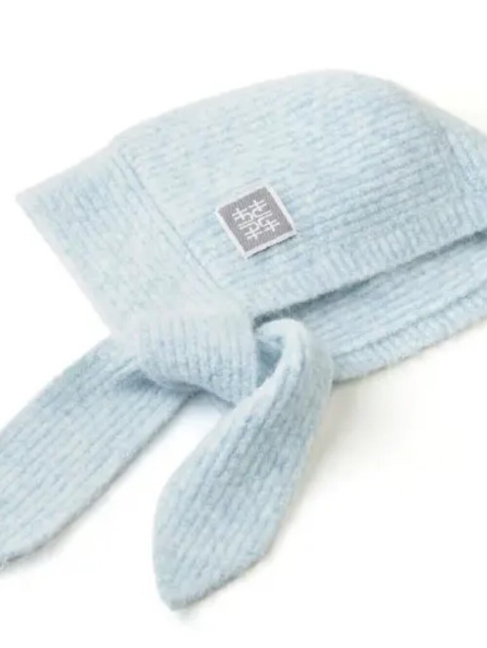Alpaca Wool-Blend Earflap Soft Knit Hat, Ice Blue - One Size